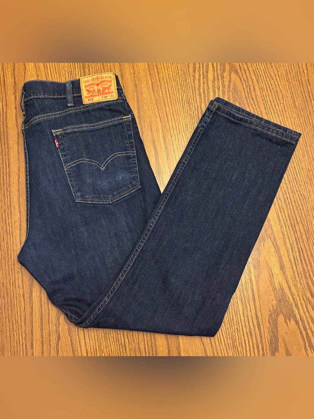 Levi's 513™  Straight Leg Dark Wash Jeans 38 x 30